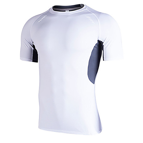 

Men's Daily Sports Basic / Street chic T-shirt - Geometric / Color Block Black & Gray, Patchwork / Print Red