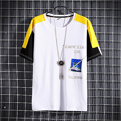 

Men's Daily T-shirt - Geometric Yellow