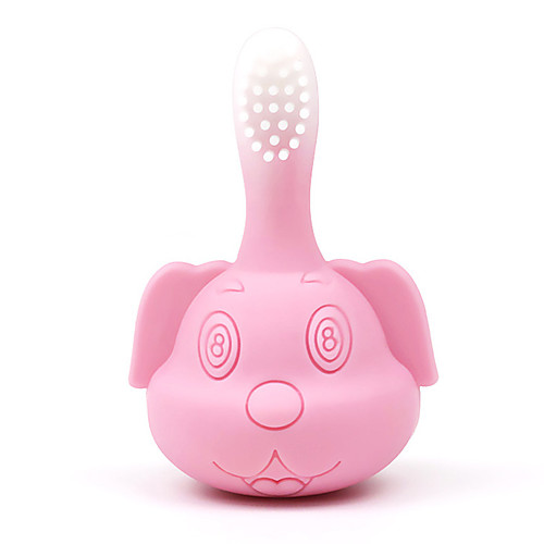 

Lovely Dog Shape Baby's Toothbrush Food Grade Silicone Children's Deciduous Brushes Useful Soft Teethers Kids Toys New