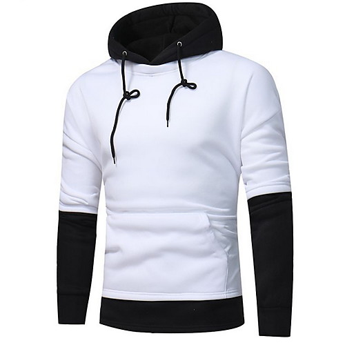 

Men's Casual Hoodie - Color Block Army Green US38 / UK38 / EU46