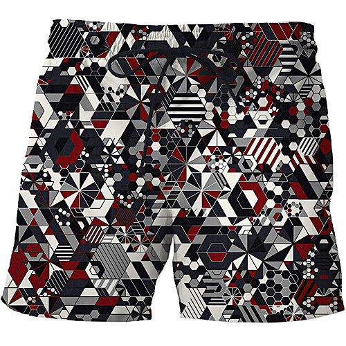 

Men's Sporty / Exaggerated Sweatpants / Shorts Pants - 3D / Geometric Pattern / 3D Print Print Rainbow US32 / UK32 / EU40 US34 / UK34 / EU42 US36 / UK36 / EU44