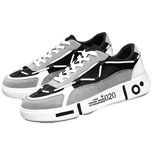 

Women's Sneakers Flat Heel Round Toe PU Casual Spring & Summer Black / Gray / Color Block