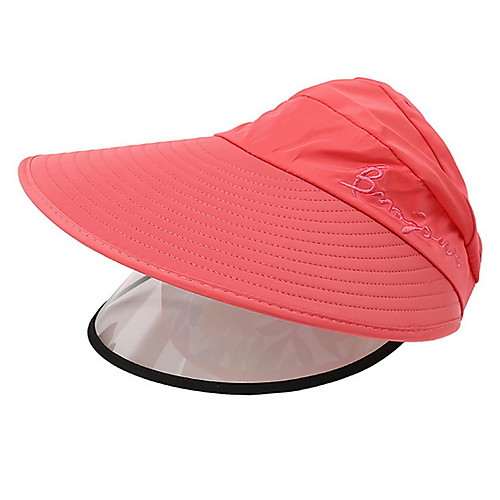 

Women's Basic Polyester Full-face Protective Hat /Summer Outdoor Gardening / Foldable / Beach / Sunscreen Sun Hat Big Brim Baseball Cap