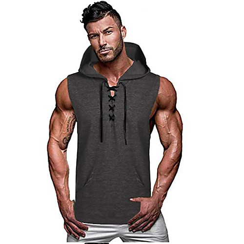 

Men's Daily Tank Top - Solid Colored Army Green