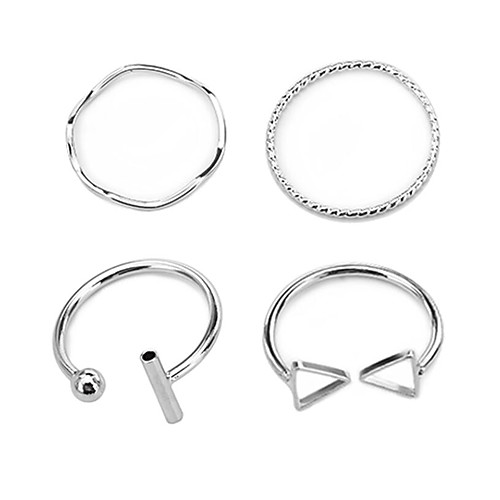 

Women's Ring 1 set Silver Alloy Elegant Holiday European Festival Jewelry