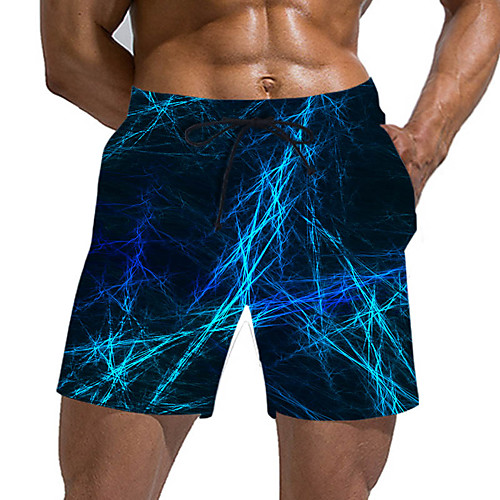 

Men's Sporty / Exaggerated Sweatpants / Shorts Pants - Geometric Pattern / 3D Print Sporty / Print Blue US32 / UK32 / EU40 US34 / UK34 / EU42 US36 / UK36 / EU44