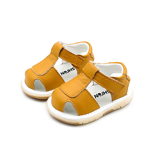 

Girls' Comfort Cowhide Sandals Toddler(9m-4ys) Yellow / White / Black Spring