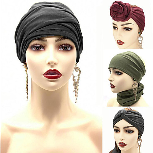 

Fabric Headbands Durag Sports Adjustable Bowknot For Holiday Street Simple Headband Olive Red Black / Women's