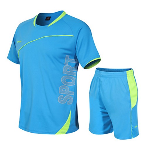 

Men's Daily Sports Basic Set - Color Block / Letter Red