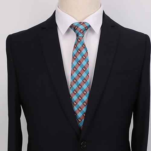 

Men's Party / Work / Basic Necktie - Print / Jacquard / Solid Colored