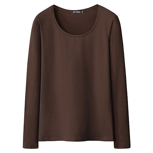 

Women's Daily T-shirt - Solid Colored Wine