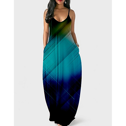 

Women's Blue Dress Sheath Color Block M L