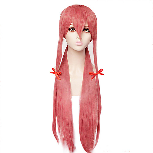 

Future Diary Yuno Gasai Cosplay Wigs Women's Side bangs 34 inch Heat Resistant Fiber kinky Straight Pink Pink Anime