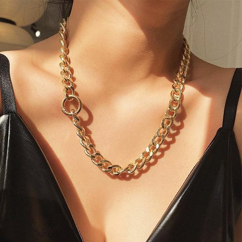 

Women's Necklace Classic Lucky Classic Punk Trendy Fashion Chrome Gold 50 cm Necklace Jewelry 1pc For Anniversary Street Birthday Party Beach Festival