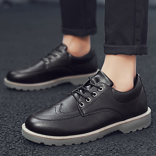 

Men's Leather / Nappa Leather Spring & Summer / Fall & Winter Classic / British Oxfords Walking Shoes Breathable Army Green / Black / Gray