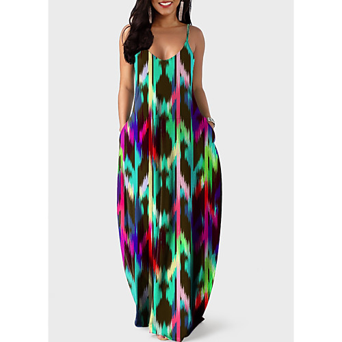 

Women's Rainbow Dress Shift Floral M L