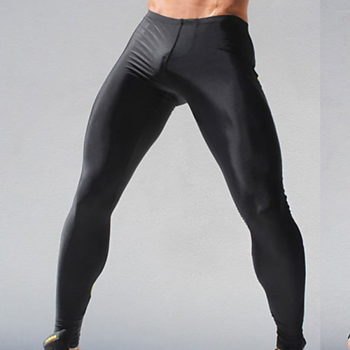 

Men's Normal Cotton Sexy Long Johns Color Block Mid Waist