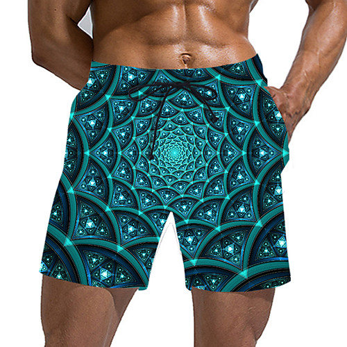 

Men's Sporty / Exaggerated Sweatpants / Shorts Pants - Geometric Pattern / 3D Print Sporty / Print Green US32 / UK32 / EU40 US34 / UK34 / EU42 US36 / UK36 / EU44