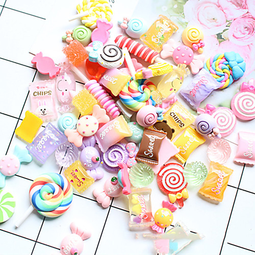 

30/50/100 pcs DIY Slime Kit Slime Charms Candy Parent-Child Interaction Making Kits with DIY Tools Resin Teen DIY Toys Party Favors & Gifts