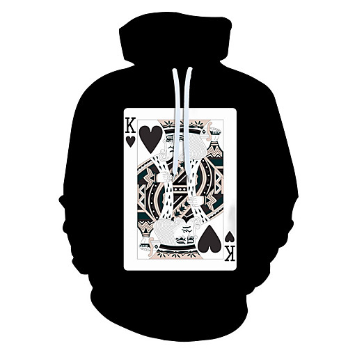 

Men's 3D Print / Casual Hoodie - 3D / Cartoon / Character Black US32 / UK32 / EU40