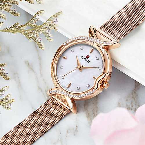 

Women's Steel Band Watches Luxury Fashion Stainless Steel Japanese Quartz Rose Gold Purple Gold Water Resistant / Waterproof 30 m 1 pc Analog One Year Battery Life