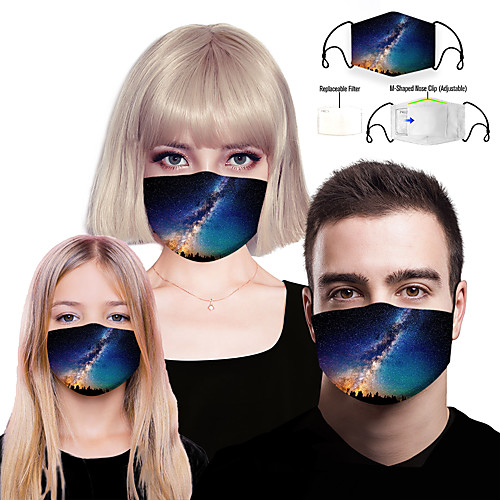 

Mask Filter Element Women's Polyester Spandex One-Size Rainbow 1pc / pack Adults Layered Mesh Sport Home All Seasons