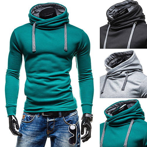 

Men's Cotton Hoodie Sweatshirt Streetwear Pullover Running Fitness Jogging Breathable Quick Dry Soft Sportswear Color Gradient Hoodie Top Long Sleeve Activewear Micro-elastic