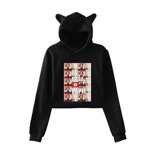 

Inspired by la casa de papel Dali Cosplay Costume Hoodie Pure Cotton Print Printing Hoodie For Women's