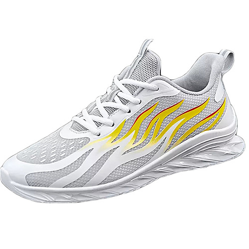 

Men's Mesh / PU Spring & Summer Sporty Trainers / Athletic Shoes Running Shoes Non-slipping Color Block Black / Red / White / Yellow