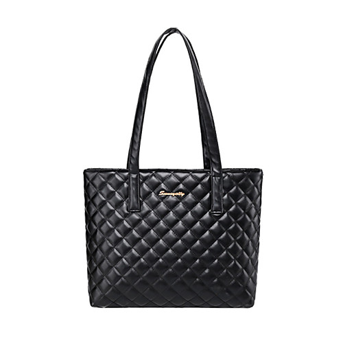 

Women's Polyester / PU Top Handle Bag Solid Color Almond / Red / Blue