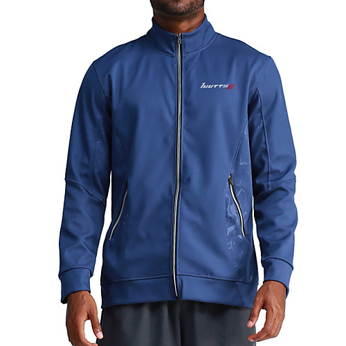 

Men's Sports Fall Regular Coat, Solid Colored Round Neck Long Sleeve Polyester Blue