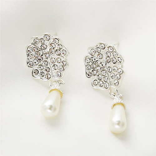 

Women's Earrings Holiday Wedding Birthday Romantic Earrings Jewelry Silver For Date Street Festival 1 Pair