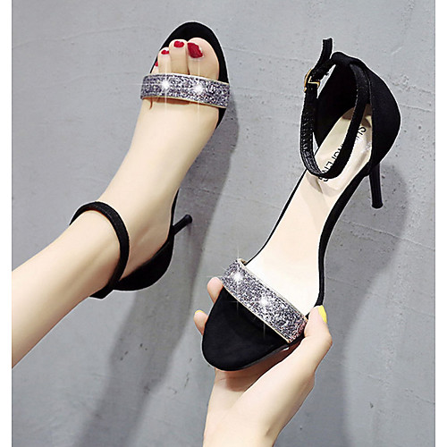 

Women's Sandals Stiletto Heel Open Toe PU Summer Gold / Silver