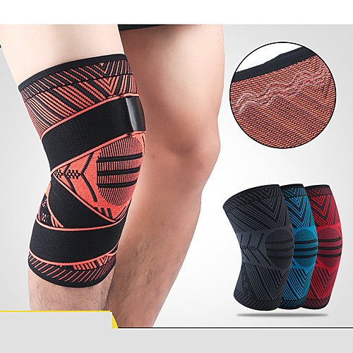 

Knee Brace Knee Sleeve for Joint Pain and Arthretith Running Marathon Adjustable Anti-slip Strap Compression Fast Dry Breathable Men's Women's Nylon 1 Piece Sports Daily Wear Red Orange Blue