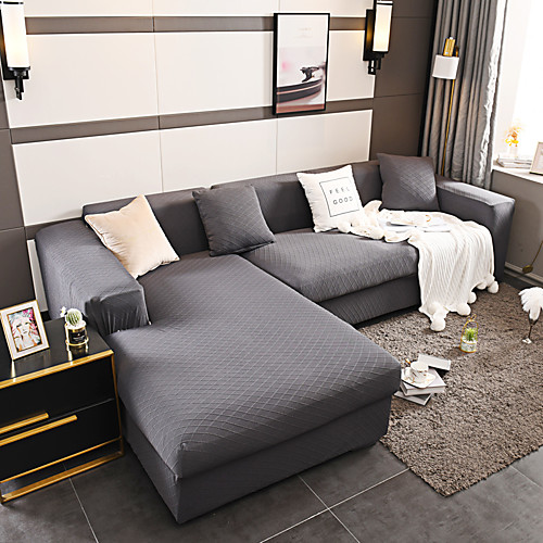 

Nordic Simple Jacquard Weave Thick Money Plain Color Elastic Sofa Cover Single Double Three Person Sofa Cover