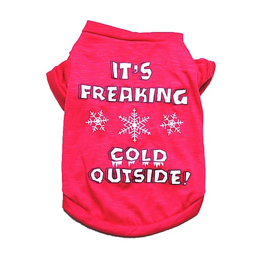 

Dog Shirt / T-Shirt Dog Clothes Red / White Purple Red Costume Cotton Letter & Number XS S M