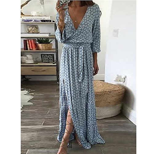 

Women's Gray Dress Loose Print S M