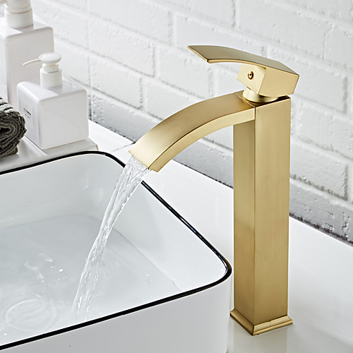 

Bathroom Sink Faucet - Waterfall Painted Finishes Centerset Single Handle One HoleBath Taps