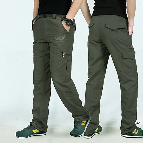 

Men's Hiking Pants Outdoor Quick Dry Ventilation Ultra Light (UL) Anatomic Design Pants / Trousers Fishing Climbing Traveling Grey Green Black M L XL XXL XXXL Loose