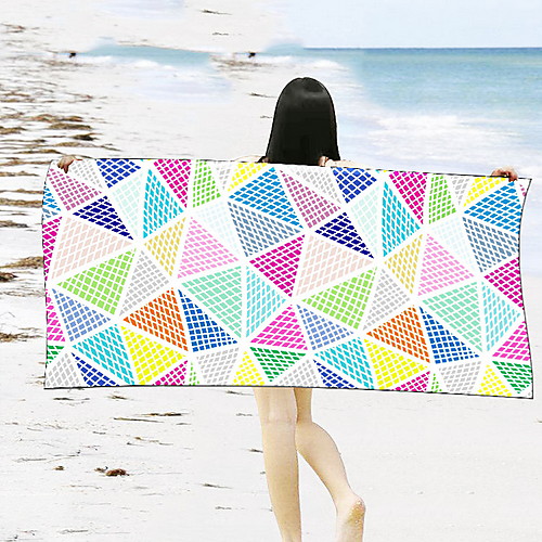 

Women's Rainbow Beach Towel Swimwear Swimsuit - Geometric Rainbow