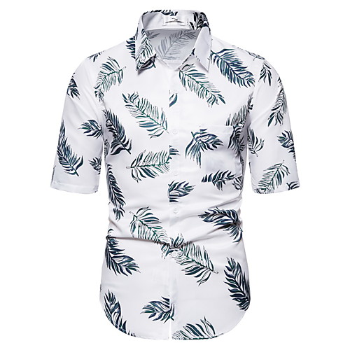 

Men's Holiday Basic Shirt - Geometric / Scenery Print White
