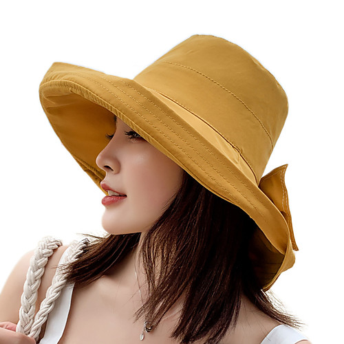 

Fishing Hat Fisherman Hat Hiking Hat Hat 1 PCS Portable Sunscreen UV Resistant Breathable Solid Color Cotton Autumn / Fall Spring Summer for Women's Camping / Hiking Hunting Fishing Dark Pink Yellow