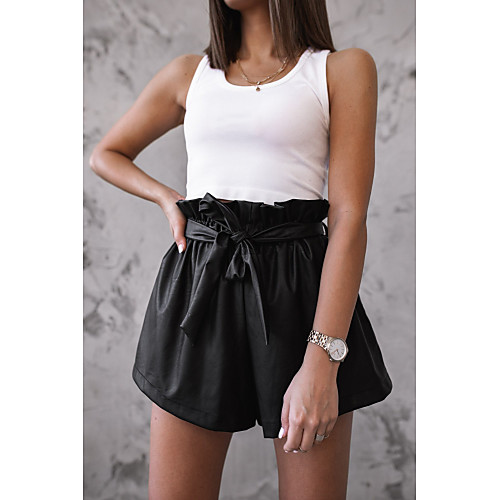 

Women's Basic Shorts Pants - Solid Colored Black S M L
