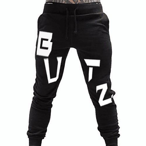 

Men's Sporty Sweatpants Pants - Print Black US38 / UK38 / EU46 US40 / UK40 / EU48 US42 / UK42 / EU50