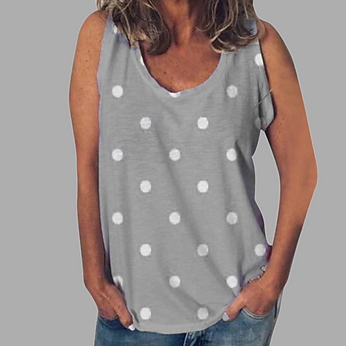 

Women's Daily Tank Top - Polka Dot Yellow