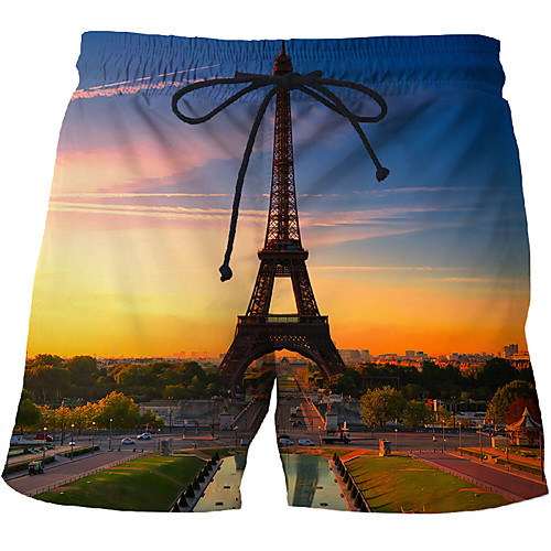 

Men's Sporty / Exaggerated Sweatpants / Shorts Pants - 3D / Geometric Pattern / 3D Print Print Rainbow US32 / UK32 / EU40 US34 / UK34 / EU42 US36 / UK36 / EU44