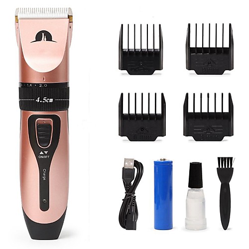 

Cat Pets Dog Grooming Cleaning Hair Trimmers Hair Clipper Tool Kit Cordless Ceramic Clipper & Trimmer Portable Wireless Double-Sided Pet Grooming Supplies Rainbow Pink 1 / Foldable