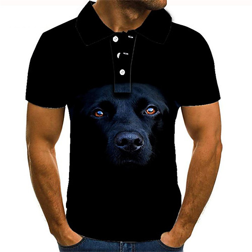 

Men's Daily Going out Street chic / Exaggerated Polo - Color Block / 3D / Graphic Rainbow