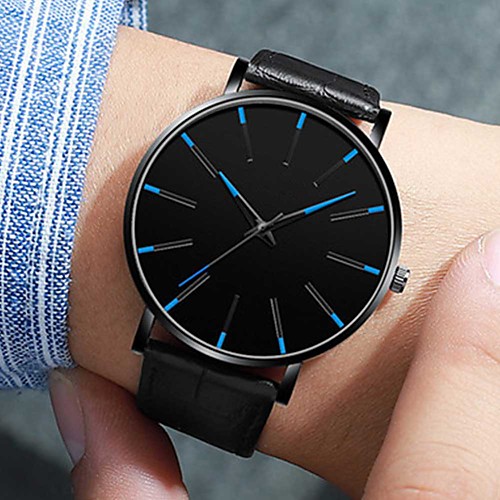 

Men's Dress Watch Quartz Stylish Leather Black / Brown 30 m New Design Cool Analog Elegant Minimalist - Blue Brown Black One Year Battery Life