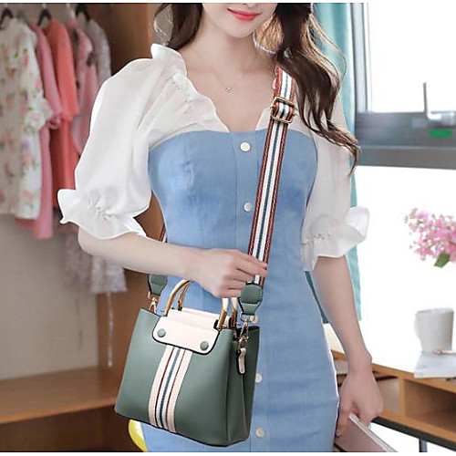 

Women's PU Top Handle Bag Solid Color Blushing Pink / Red / Green